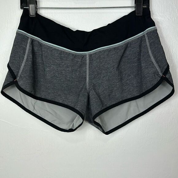 Lululemon Athletica Heather Gray Speed Up Athletic Shorts Size 8 - Picture 1 of 7
